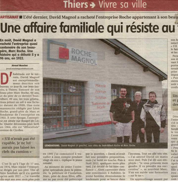 Les 3 générations ROCHE